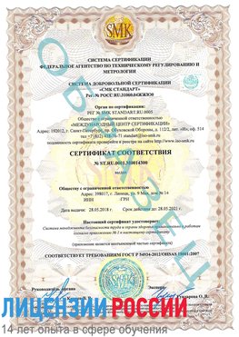 Образец сертификата соответствия Славянка Сертификат OHSAS 18001
